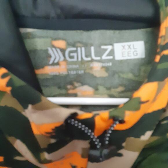 Gillz Camo Versa Hoodie Mens 2XL Rifle Green Tek Water Repellant - Picture 7 of 11